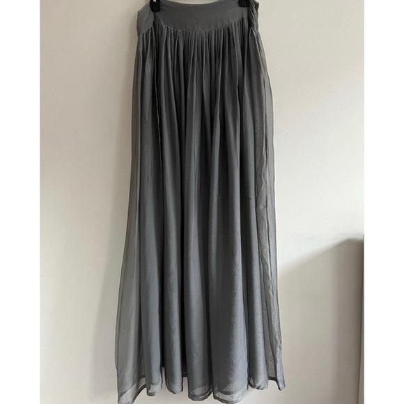 NWT - Vintage Marc Eisen Collection 100% chiffon grey maxi skirt-Circa 90’s - Picture 2 of 3